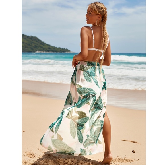 Tropical Print Sarong Skirt - Picture 3 of 8